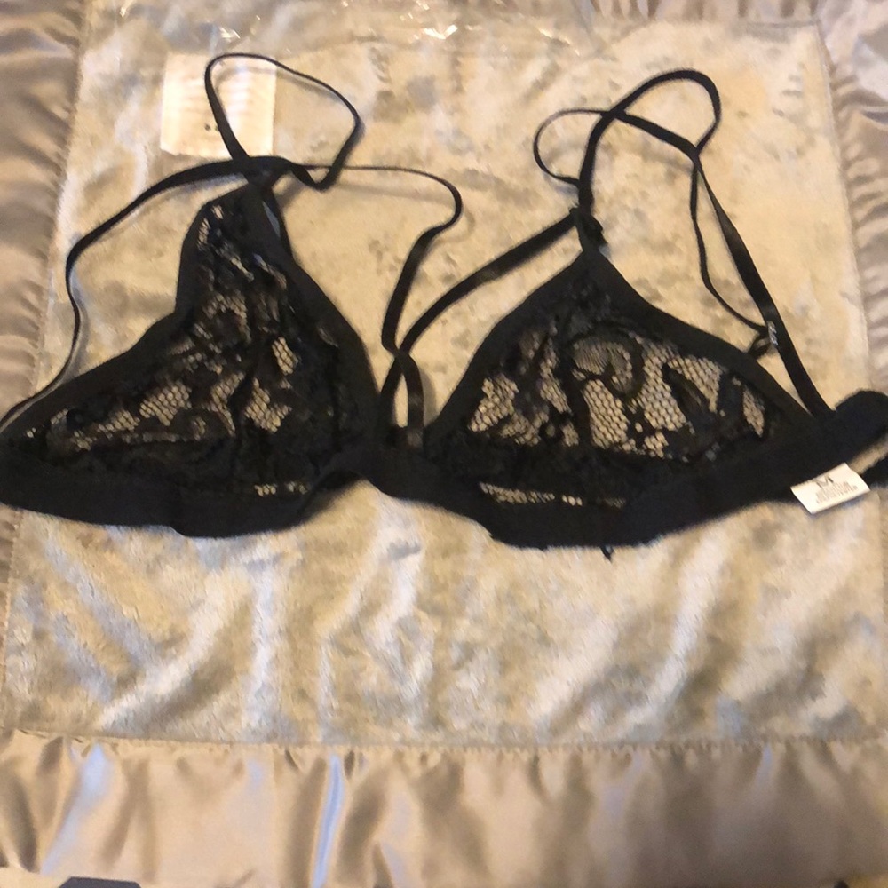 Black lace bralette